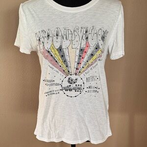 Lucky Brand Woodstock Rhinestone Graphic Tee